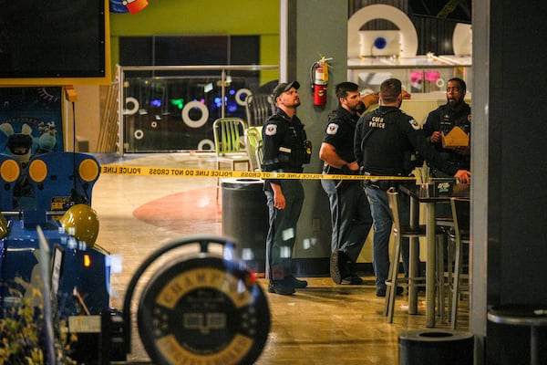 Cobb County detectives were investigating a double shooting Sunday night at Main Event on Cobb Parkway.