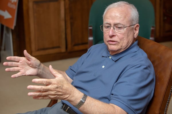 Retired Marine Tony Hilliard is one of the volunteers who conducts video interviews of veterans for the Atlanta History Center’s Veterans History Project. (Photo by Phil Skinner)