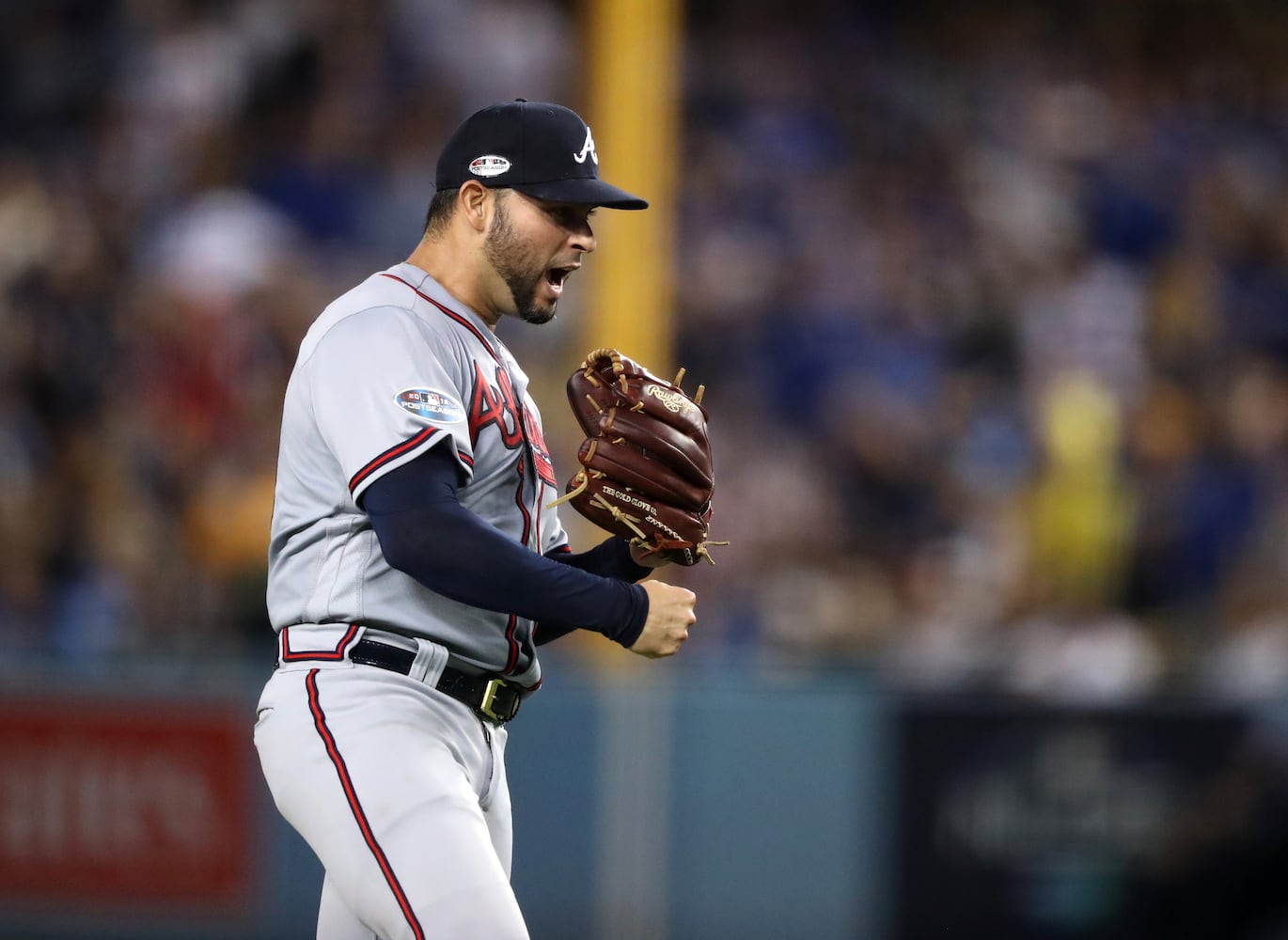 Photos: Braves shut out again, trail Dodgers 2-0 in playoffs