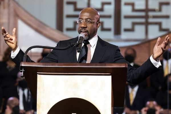 U.S. Sen. Raphael Warnock, D-Ga., will be in Savannah today to promote legislation meant to address workforce shortages in Head Start classrooms. (Oliver Contreras/The New York Times)