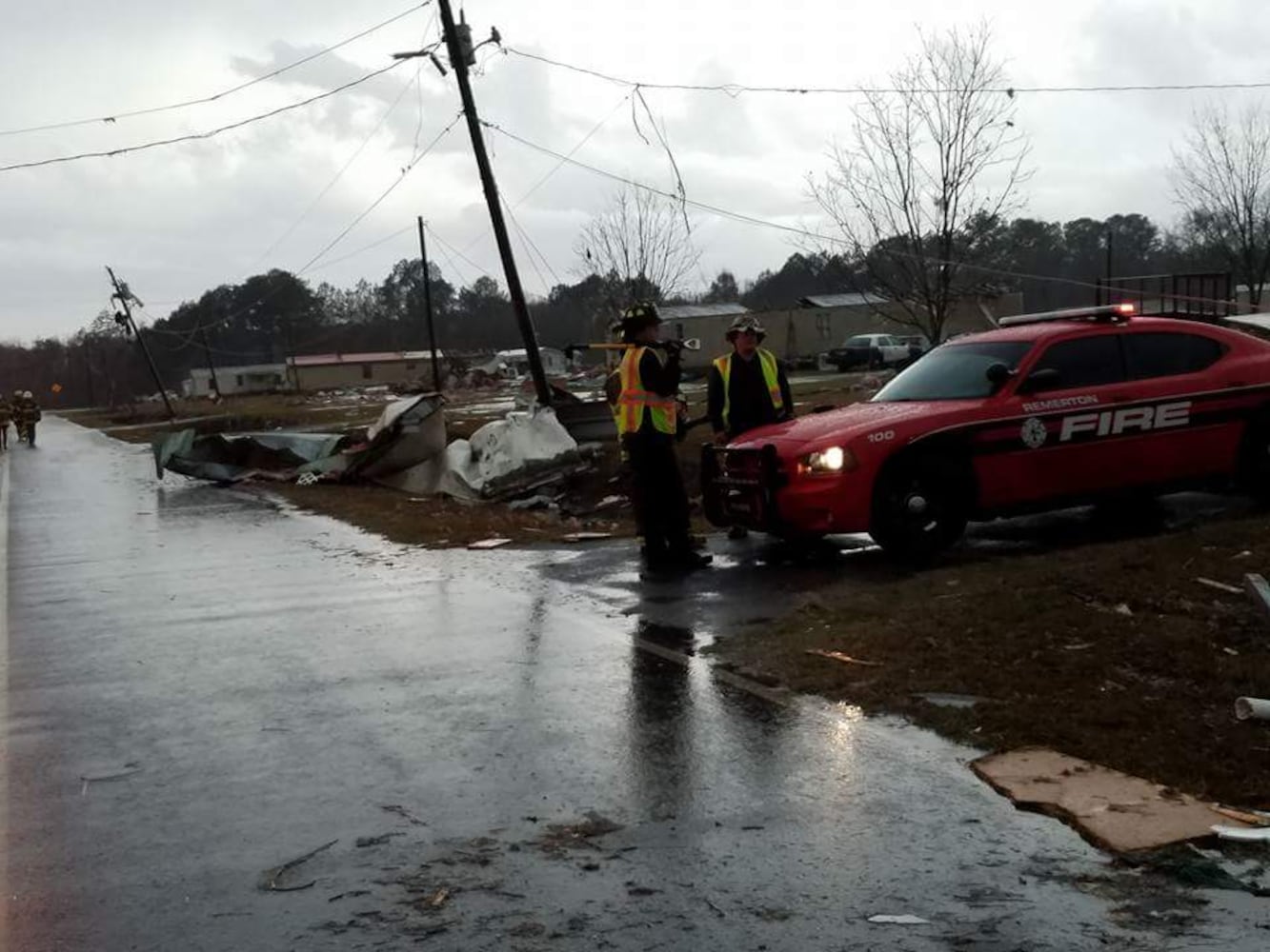 Strong storms moved through Georgia causing deaths and damage