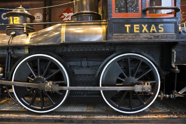 The Texas, the famous locomotive from the Great Locomotive Chase, received a detailed restoration at the North Carolina Transportation Museum, including a more sober-sided paint job.(Casey Sykes for The Atlanta Journal-Constitution)