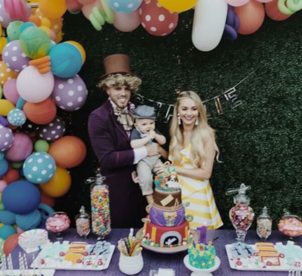 Braves first baseman Freddie Freeman dressed up like Willy Wonka over the weekend to celebrate his son Charlie's first birthday.