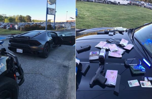 Atlanta rapper Playboi Carti was arrested in Clayton County on Thursday after deputies discovered 12 bags of marijuana, three guns, xanax, codeine and oxycodone in his Lamborghini, authorities said.