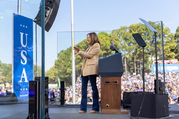 Defections by swing voters and higher turnout were key factors in Democratic presidential candidate Kamala Harris' loss in Georgia. (Arvin Temkar/AJC)