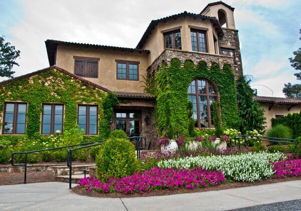  Italian architecture and rolling vineyard hills create a Tuscan vibe at Montaluce Winery & Restaurant. Photo courtesy of Dahlonega-Lumpkin County Chamber & Visitors Bureau