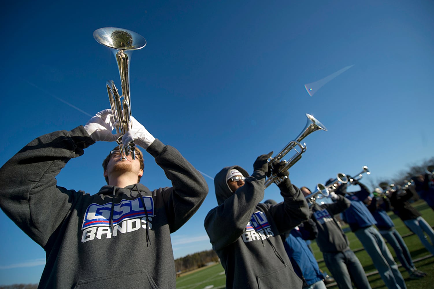 GSU Marching Band practices for the last time at Flint Hill School in Fairfax, VA.