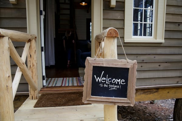 Candlelight Forest is home to two treehouses in Chickamauga, Ga. More are planned to open next year. Sophie’s Roost sleeps up to six people and features two bedroom nooks, one-and-a-half baths, a kitchenette and decks with spectacular views. CONTRIBUTED