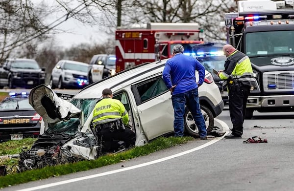 Keith Bridge Road was shut down between Cantrell Circle and Leland Drive while deputies investigated a head-on crash.