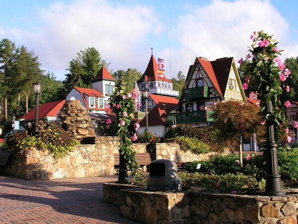 Nestled in the North Georgia mountains, Helen’s architecture maintains a distinctly alpine style.