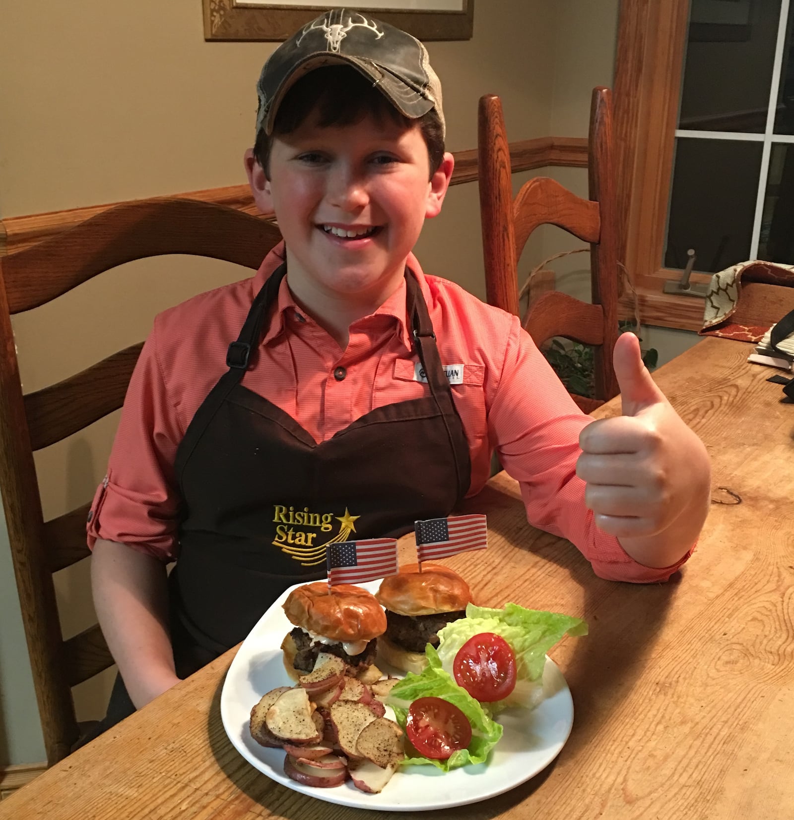 Reid Briggs of Newnan with his signature slider dish for "MasterChef Junior."