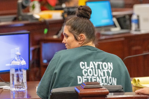 Hannah Payne looks toward her family and supporters during her sentencing hearing Friday.