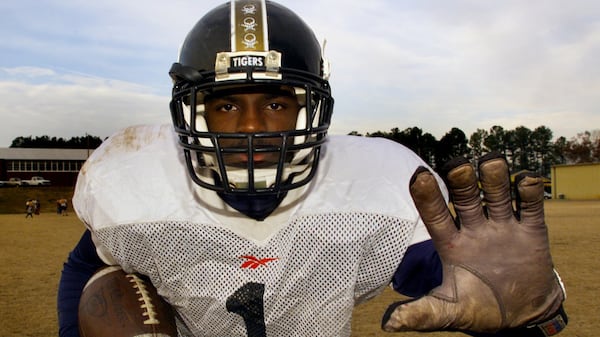 Commerce running back Monte Williams’ 8,844 rushing yards ranked fourth in history nationwide when it was set. (Jenni Girtman/AJC)