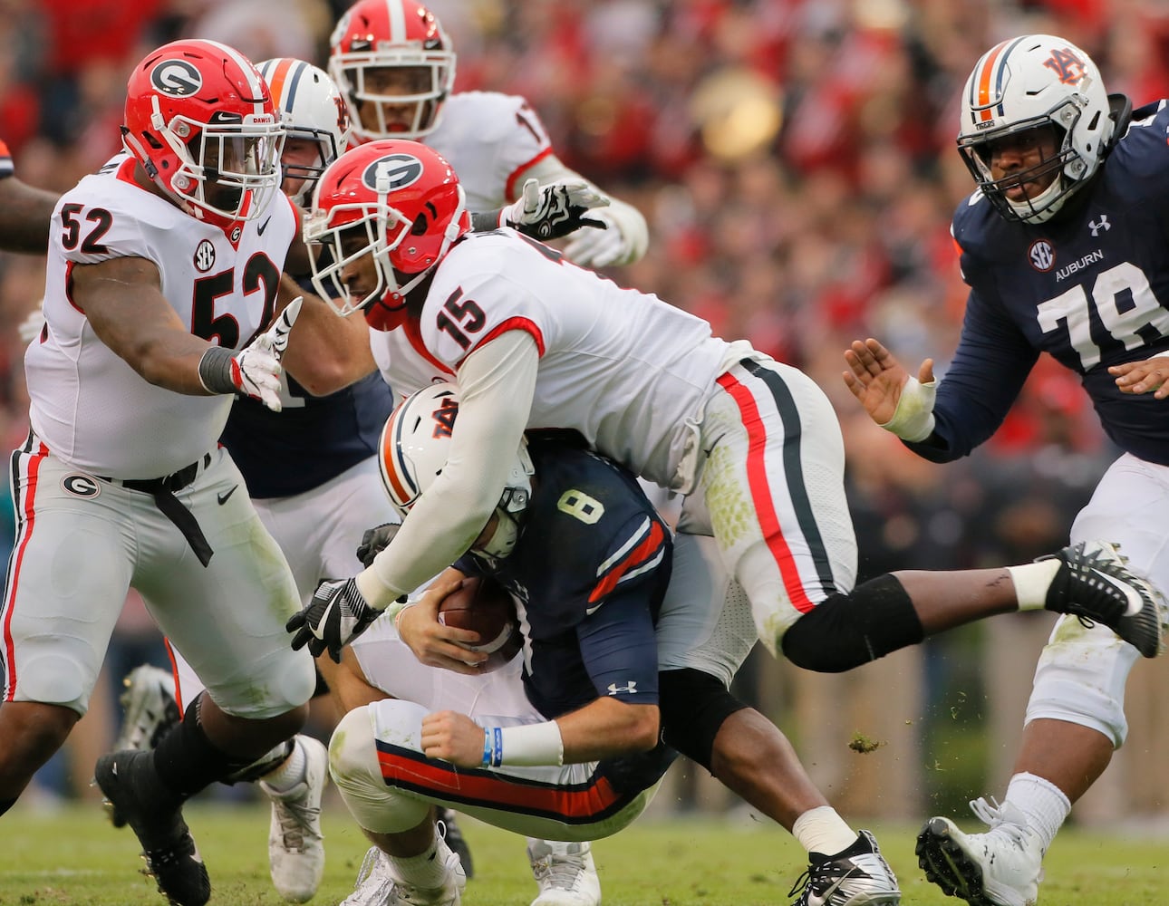 Photos: Bulldogs battle Auburn, seek 10-0 record