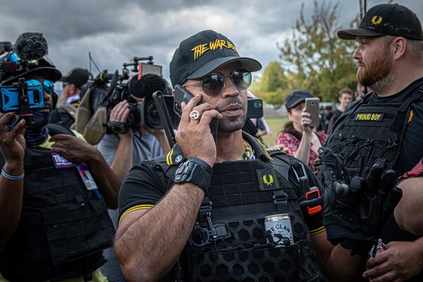 Proud Boys international chair Enrique Tarrio in Portland, Oregon in September 2020.