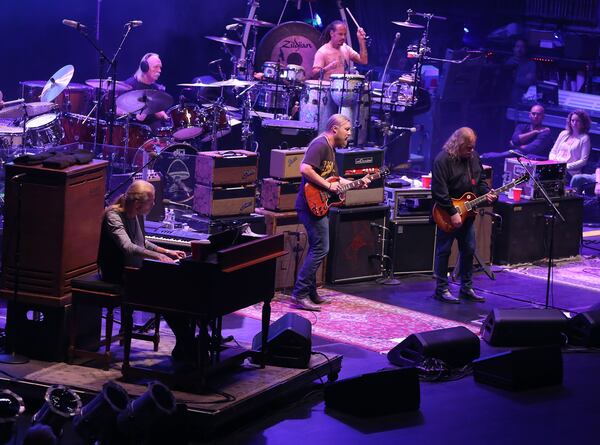 NEW YORK, NY - OCTOBER 28: The Allman Brothers Band performs at The Beacon Theatre on October 28, 2014 in New York City. (Photo by Jemal Countess/Getty Images) The Allman Brothers Band at their final show at the Beacon Theatre in New York on Tuesday night. Photo: Getty Images