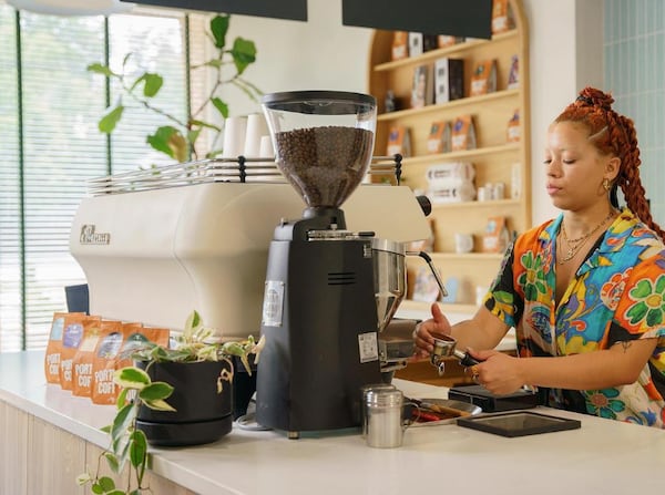 A barista at Portrait Coffee. / Courtesy of Portrait Coffee