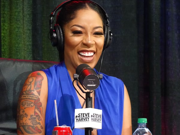 K Michelle popped in to talk about her two reality shows and new music. CREDIT: Rodney Ho/ rho@ajc.com