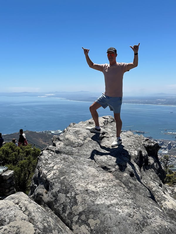 Jack Miller hikes to the top of Table Mountain in Cape Town, South Africa after the bone marrow transplant and recovering from leukemia.
Courtesy