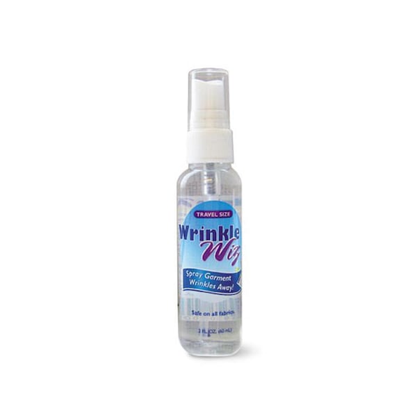 Wrinkle Wiz is ideal for quick touch-ups on the go to smooth wrinkles without ironing.