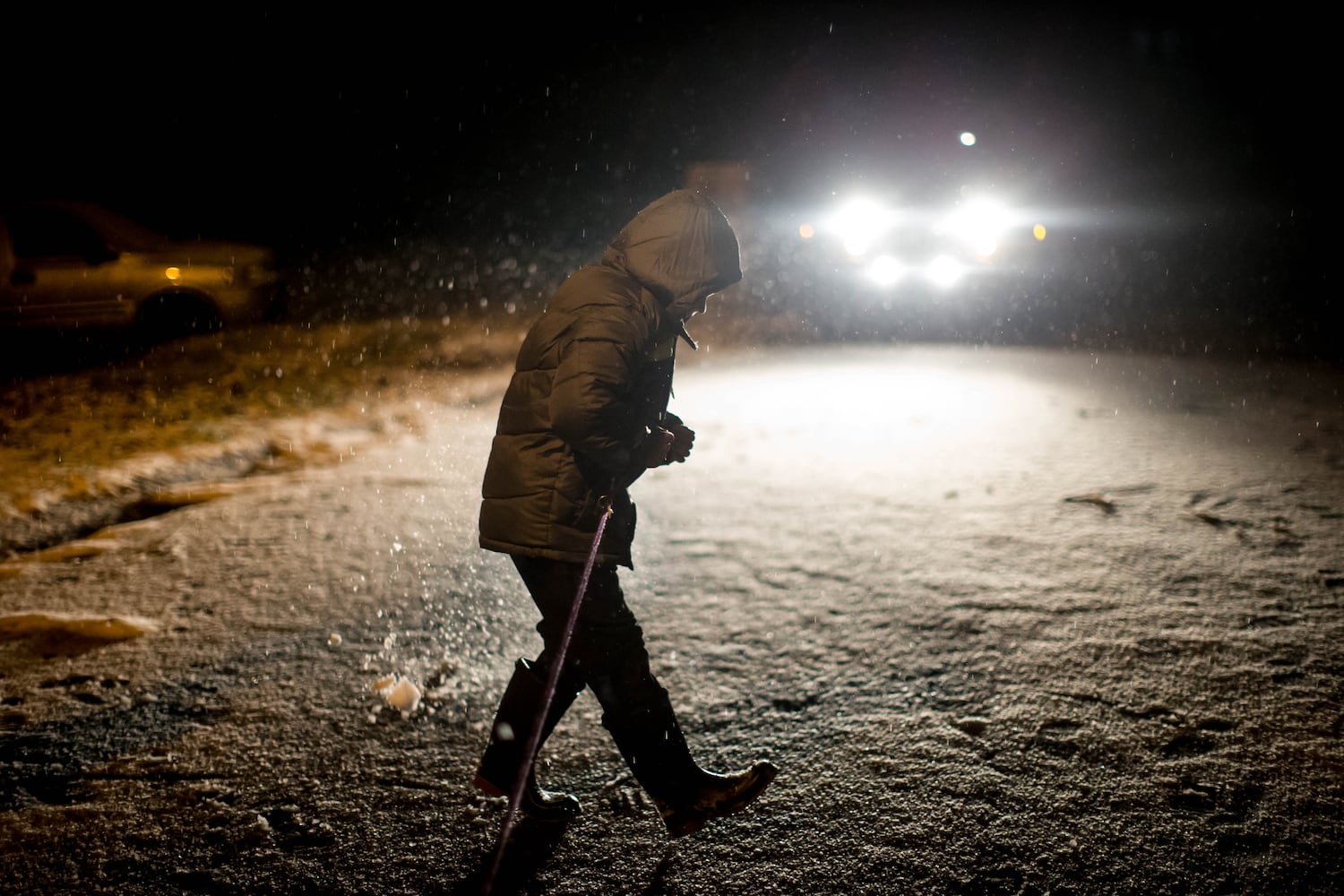 Snow, ice hit Atlanta and north Georgia