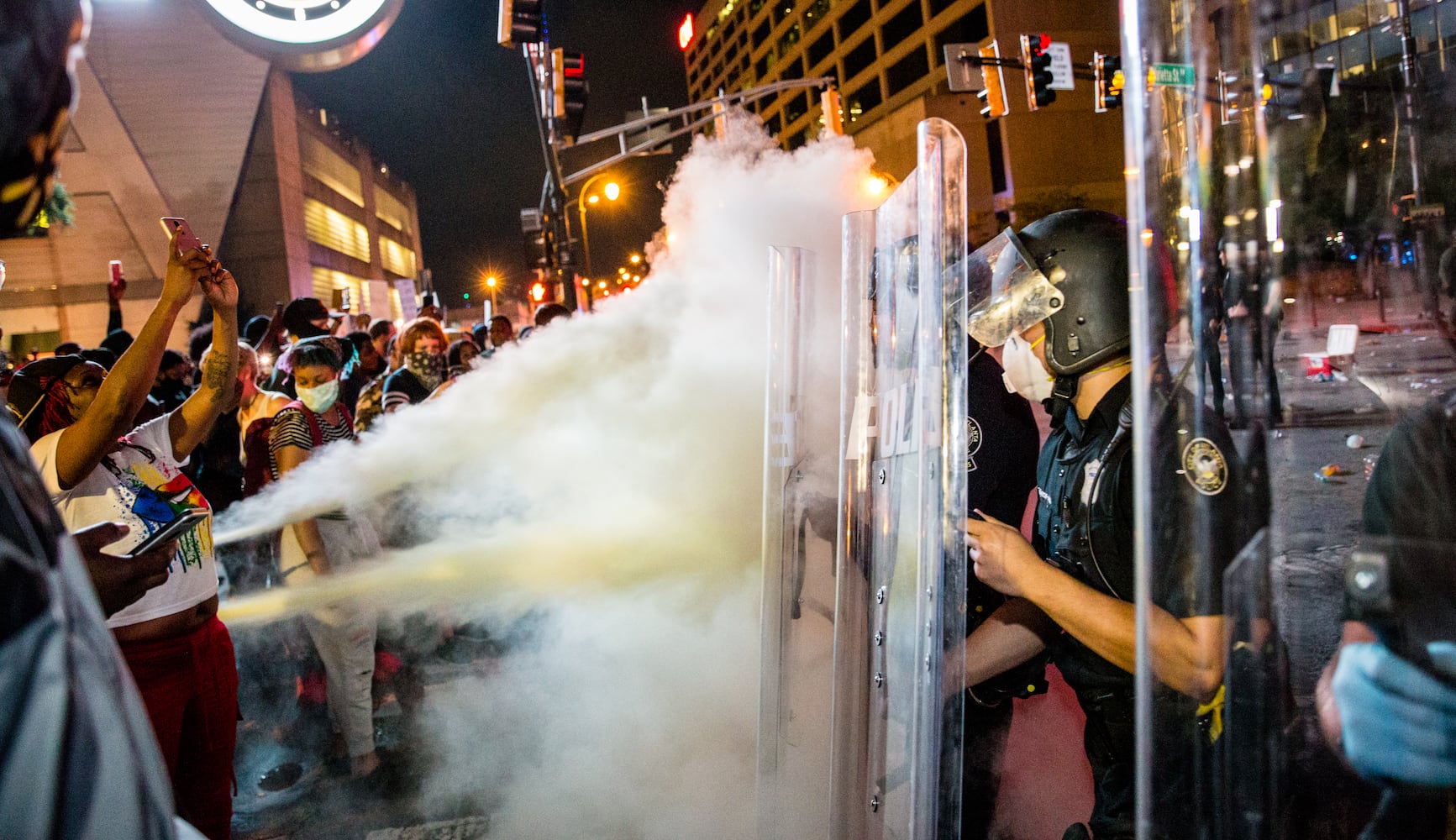 PHOTOS: Atlanta rally against police violence draws hundreds, turns violent