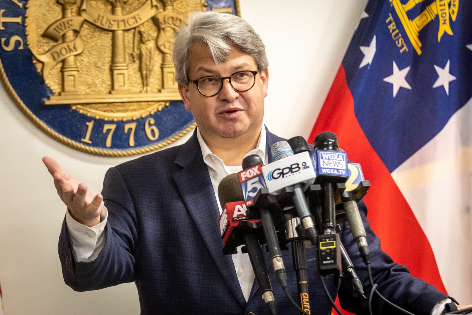 Georgia election official State Gabriel Sterling worries about the potential for violence if former President Donald Trump is indicted in Fulton County. (Steve Schaefer/steve.schaefer@ajc.com)