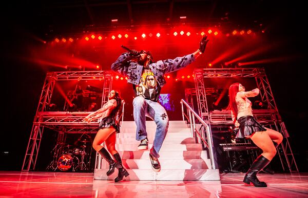 Offset, Georgia native and former member of Migos, performs at the Coca-Cola Roxy on Wednesday April 10, 2024. Live Nation operates the venue, located at The Battery. (RYAN FLEISHER FOR THE ATLANTA JOURNAL-CONSTITUTION)