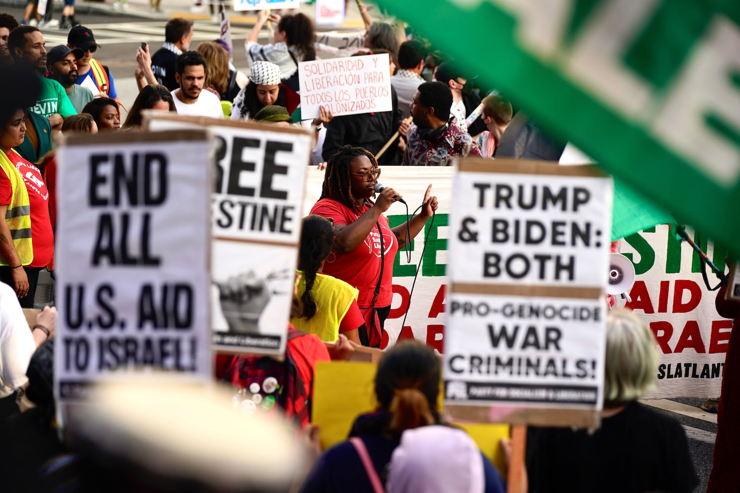 DEBATE PROTESTS