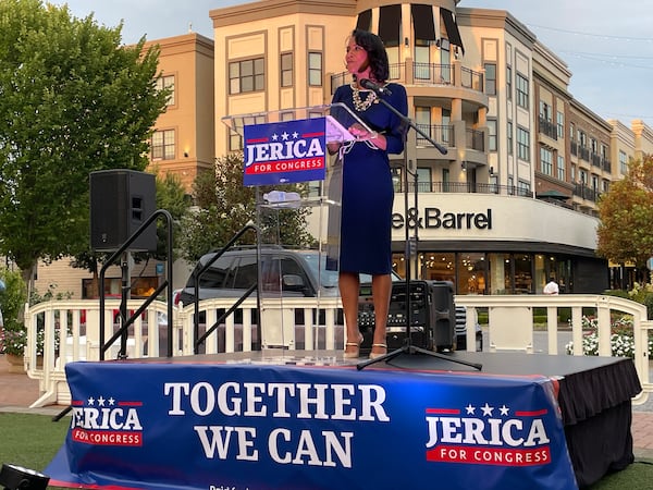 Democrat Jerica Richardson announces her campaign for U.S. House in September 2023. (File photo)