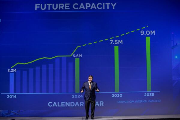 Griff Lynch, president and CEO of the Georgia Ports Authority, speaks on Tuesday, Feb. 25, 2025, during the annual State of the Ports event in Savannah. (Courtesy of Georgia Ports Authority)