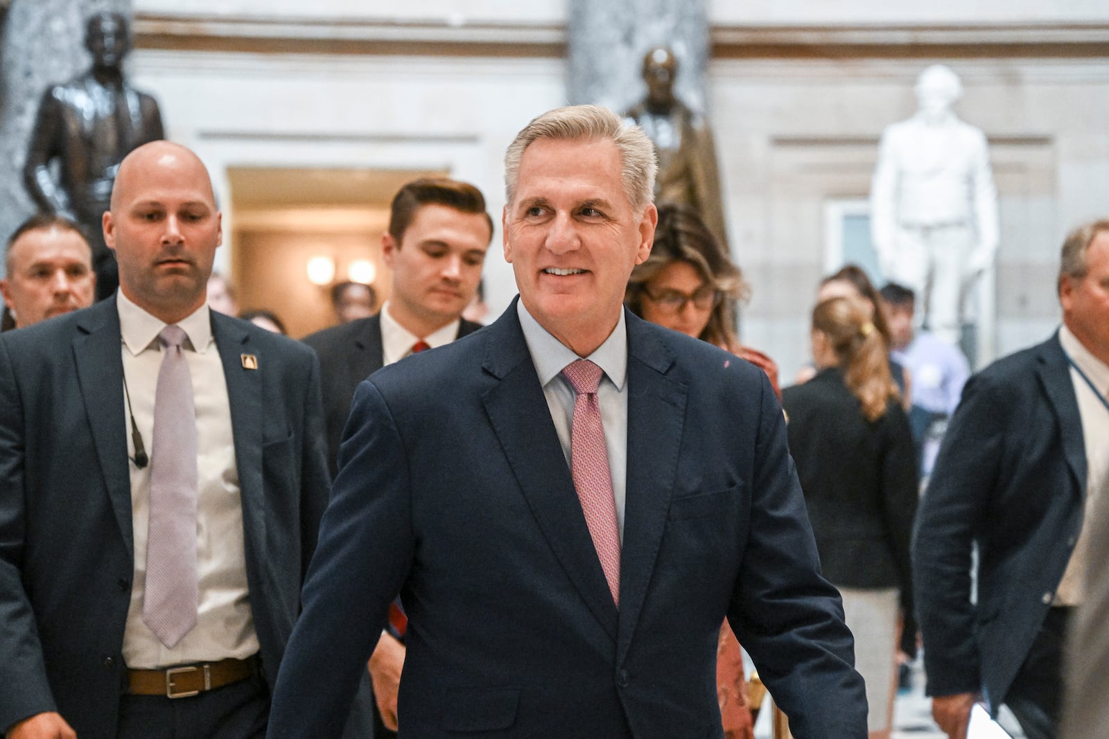 House Speaker Kevin McCarthy (R-Calif.) enjoys a close alliance with U.S. Rep. Marjorie Taylor Greene, R-Rome. (Kenny Holston/The New York Times)