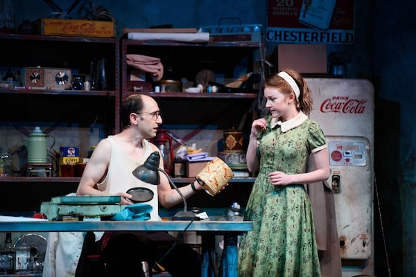 Andrew Benator and Sylvie Davidson perform in the Alliance Theatre’s production of “Troubadour.” CONTRIBUTED BY GREG MOONEY