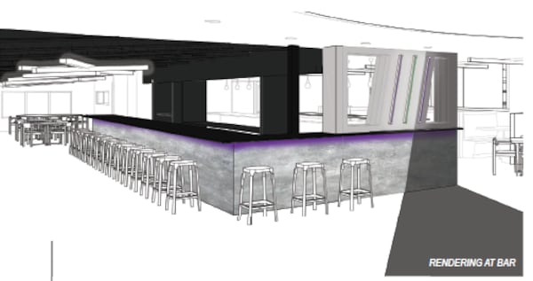 A rendering of the U-shaped bar at Mutation Brewing Co. / Courtesy of Mutation Brewing Co.