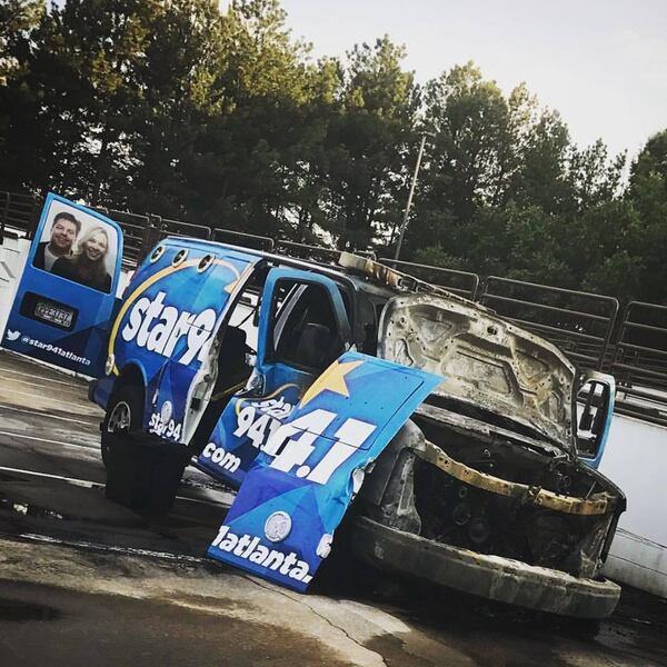  Jeff Dauler took a shot of the van after the burn on Monday evening. CREDIT: Jeff Dauler