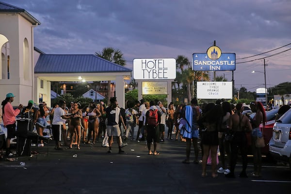 After people left the beach they found other places, such as Sandcastle Inn and Hotel Tybee's parking lot, to keep the Orange Crush party going on Saturday, April 22.