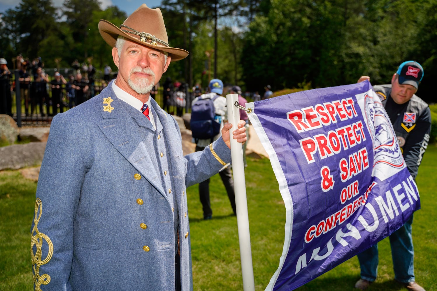 Sons of Confederate Veterans rally in Stone Mountain Park