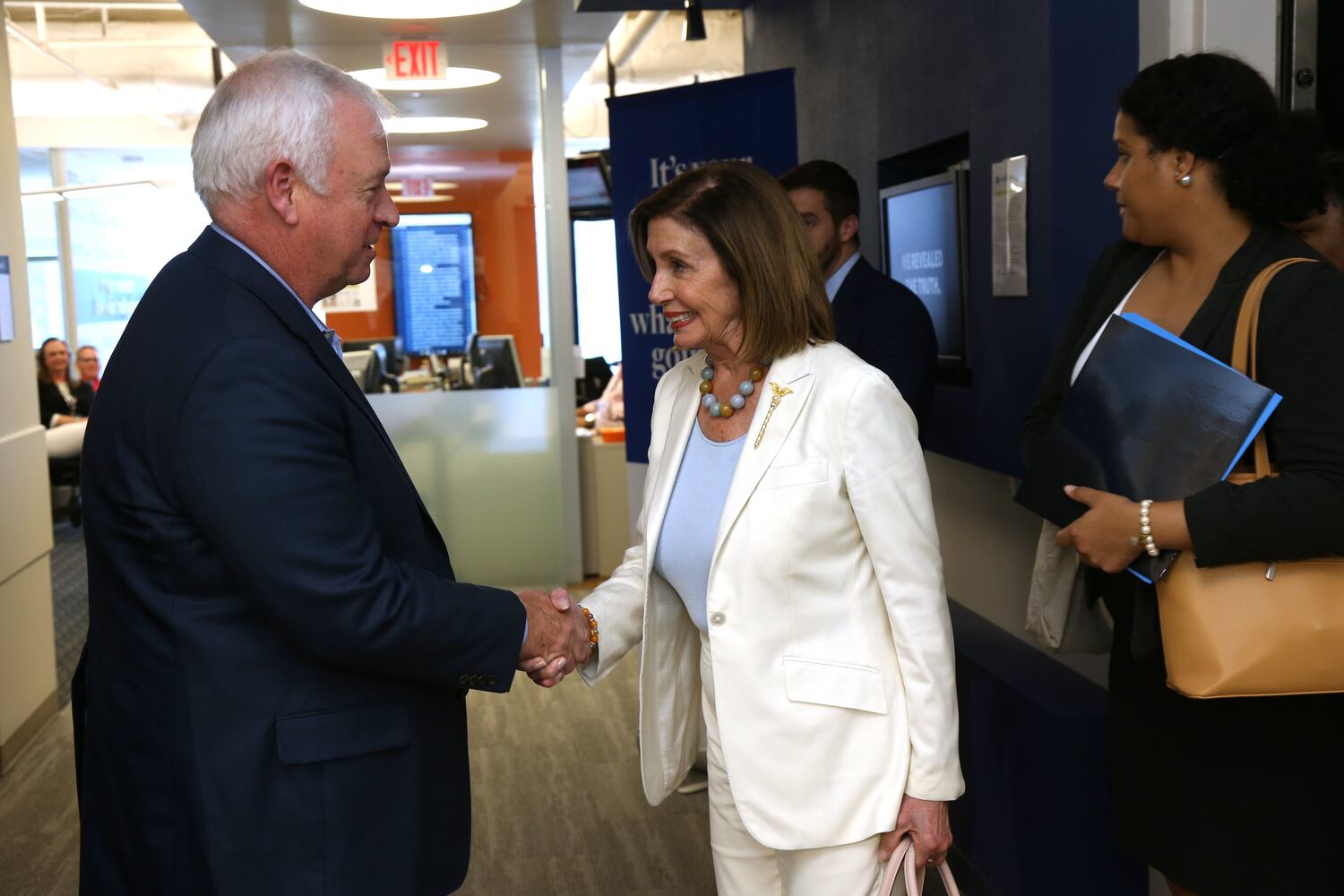 Nancy Pelosi visits the AJC