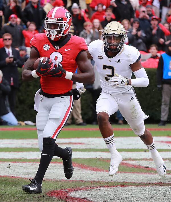 Georgia wide receiver Riley Ridley. (AJC file photo/Curtis Compton)