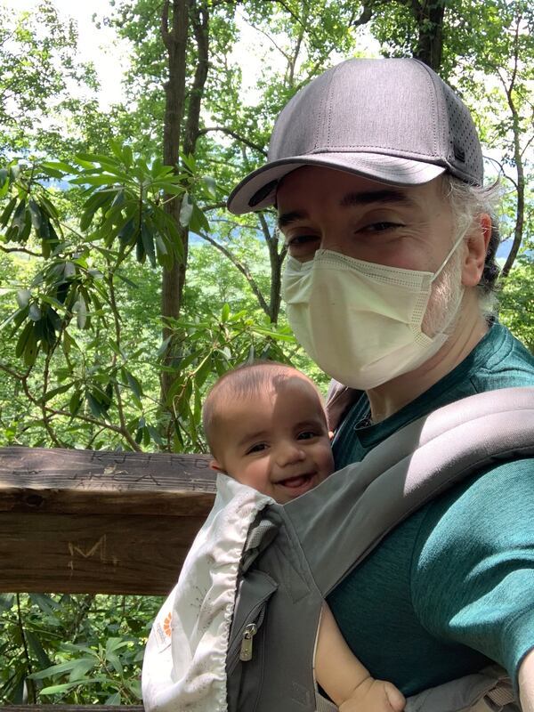 June 2020, Father’s Day with his baby Kaveh.  "I desperately needed a day trip somewhere.  We went to the North georgia mountains. Amicalola falls.  I was outside and yet still felt the need to mask.  My 5-month-old obviously couldn’t," he said.
Courtesy of Dr. Dhaval Desai 