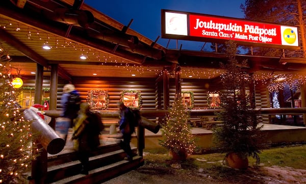 ROVANIEMI, FINLAND - NOVEMBER 27: Entrance of Santa Claus' Main Post Office in Santa Claus' Village on November 27, 2006 at the Arctic Circle in Rovaniemi, Province of Lapland, Finland.  Each year over 600,000 letters are received from children in over 150 countries, particularly Great Britain, Poland and Japan. The staff speak many languages and endeavour to reply on Santa's behalf to all those who provide a return address.