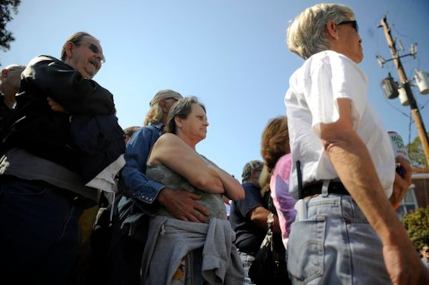 Mixed crowd at Ku Klux Klan rally in Georgia