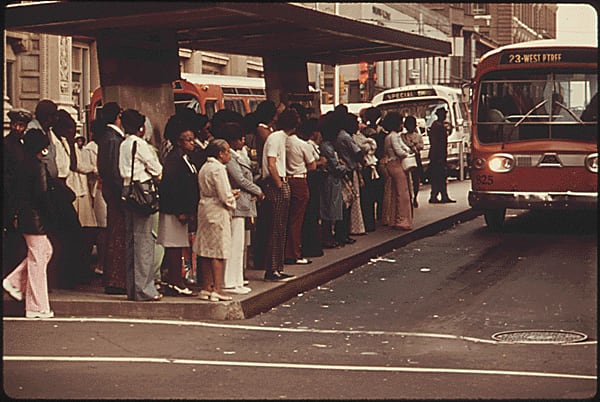 Waiting for the West Peachtree bus