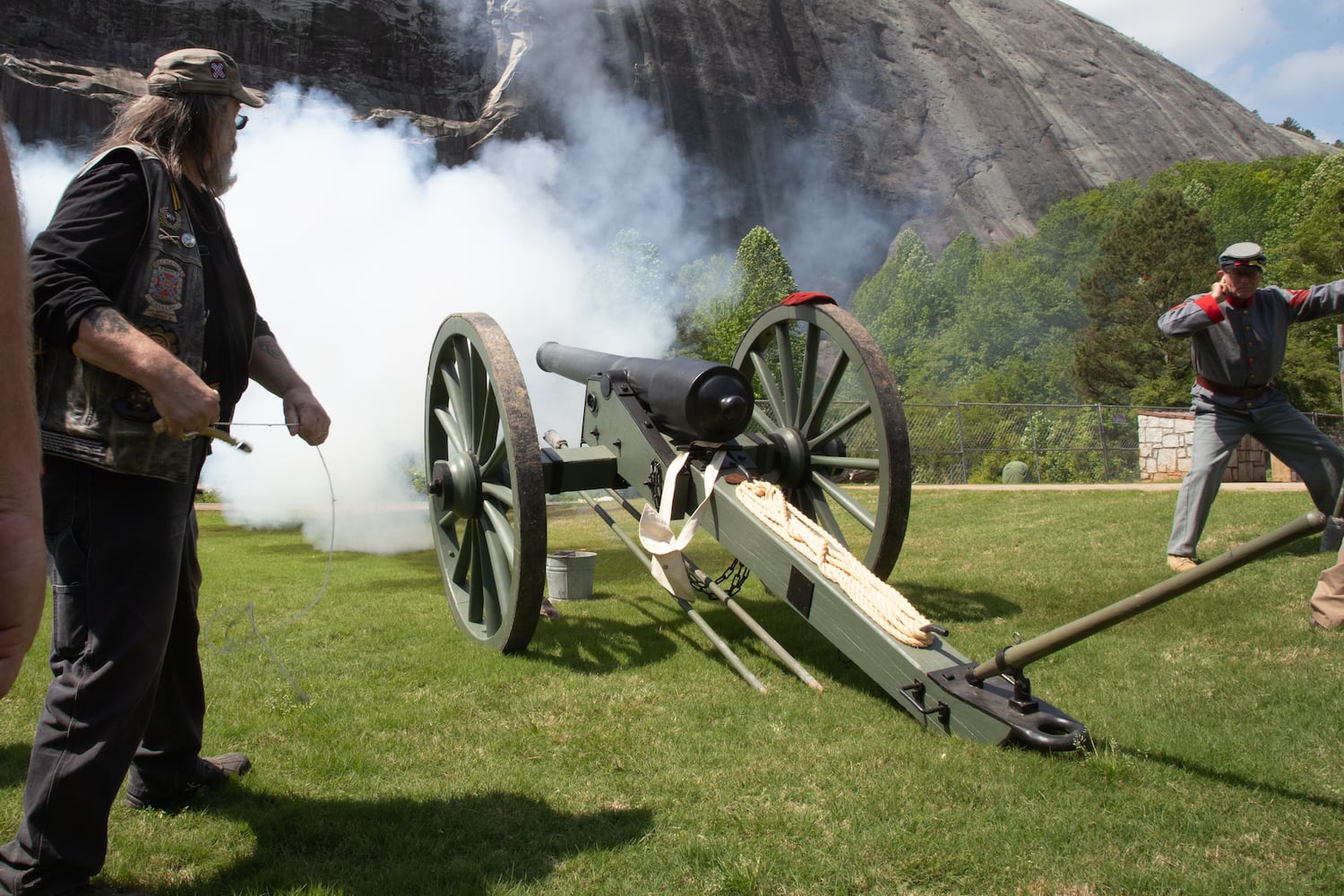 Sons of Confederate Veterans rally in Stone Mountain park