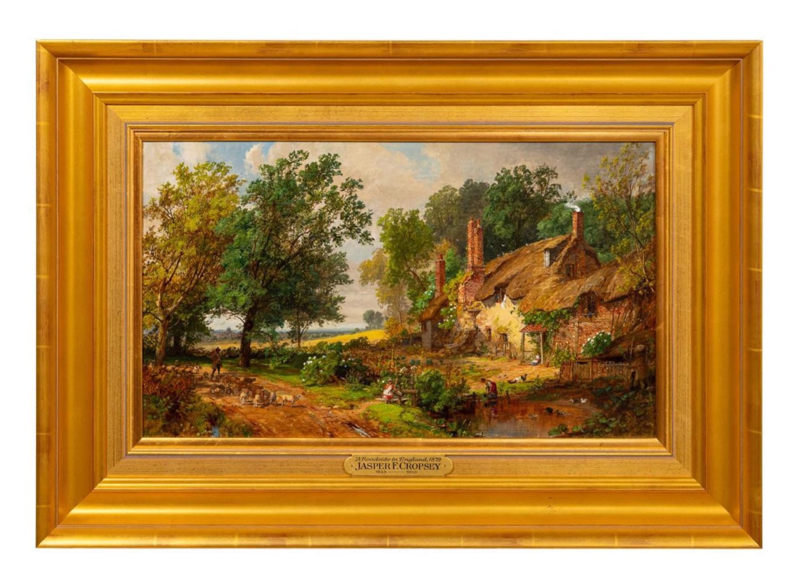 A landscape by Jasper F. Cropsey is among 100 lots of artwork and collectibles from the estate of Jonathan Westervelt "Jack" Warner up for auction this weekend. Courtesy: Ahlers & Ogletree’s auctions