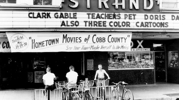 The Strand Theatre has been entertaining Georgians for decades. "Teacher's Pet" with Clark Gable and Doris Day opened in 1958. Photo: AJC video still