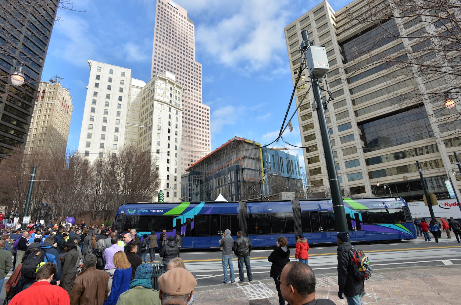 Atlanta streetcar takes its first ride