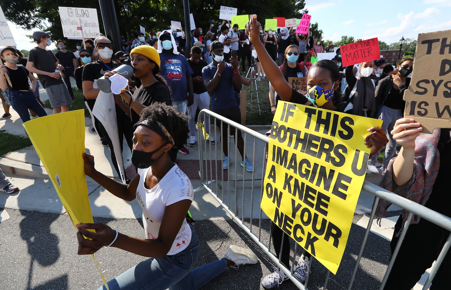 Photos: Police, protesters in Lawrenceville