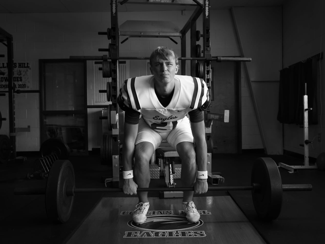 Quarterback Sam Horn led Collins Hill to the Class 7A state final. Horn is the second highest-rated recruit in the school's history behind teammate Travis Hunter. They are both among the AJC Super 11 selections - the 11 best high school football players in Georgia - in 2021. (Tyson Alan Horne / Tyson.Horne@ajc.com)