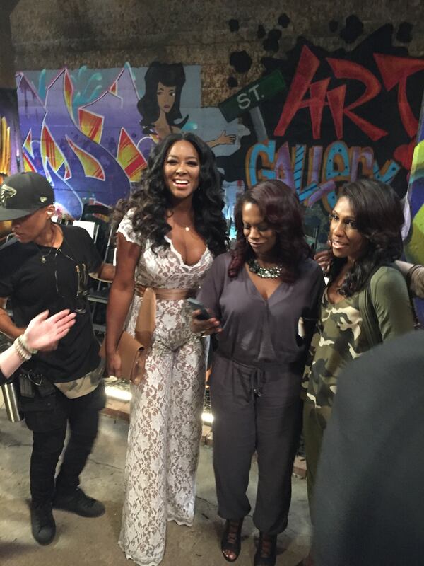  Kenya Moore, Kandi Burruss and Dr. Jackie from "Married to Medicine" right after the fashion show. CREDIT: Rodney Ho/ rho@ajc.com